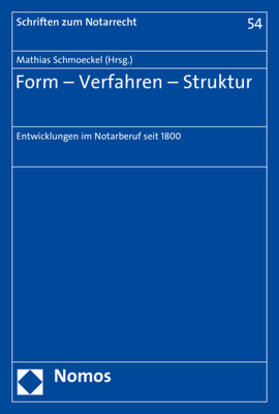 Schmoeckel |  Form - Verfahren - Struktur | Buch |  Sack Fachmedien