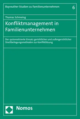 Schmeing |  Konfliktmanagement in Familienunternehmen | Buch |  Sack Fachmedien