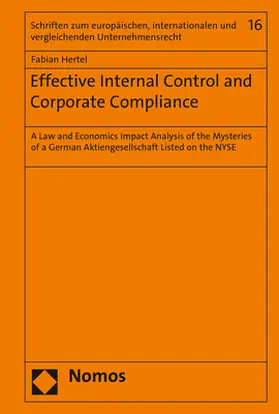 Hertel |  Effective Internal Control and Corporate Compliance | Buch |  Sack Fachmedien