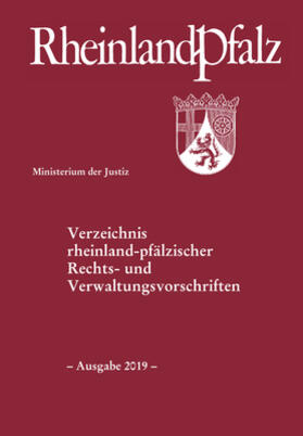  Verzeichnis rheinland-pfälzischer Rechts- und Verwaltungsvorschriften | Buch |  Sack Fachmedien
