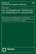Pasch |  Die "vorübergehende" Überlassung von Arbeitnehmern in Deutschland | Buch |  Sack Fachmedien