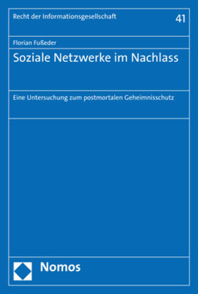 Fußeder | Soziale Netzwerke im Nachlass | Buch | 978-3-8487-6015-2 | sack.de