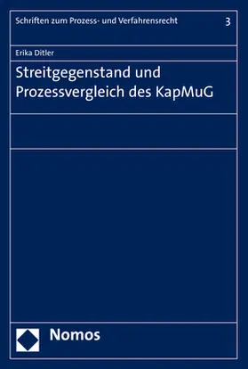 Ditler | Streitgegenstand und Prozessvergleich des KapMuG | Buch | 978-3-8487-6057-2 | www.sack.de
