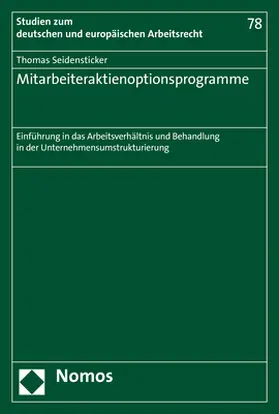 Seidensticker |  Mitarbeiteraktienoptionsprogramme | Buch |  Sack Fachmedien