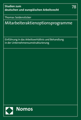 Seidensticker | Mitarbeiteraktienoptionsprogramme | Buch | 978-3-8487-6104-3 | sack.de