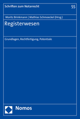 Brinkmann / Schmoeckel |  Registerwesen | Buch |  Sack Fachmedien