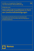 Berrsche |  Berrsche, P: Internationale Investitionen / Gesellschafts. | Buch |  Sack Fachmedien