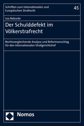 Babucke | Der Schulddefekt im Völkerstrafrecht | Buch | 978-3-8487-6556-0 | sack.de