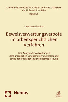 Simokat |  Beweisverwertungsverbote im arbeitsgerichtlichen Verfahren | Buch |  Sack Fachmedien