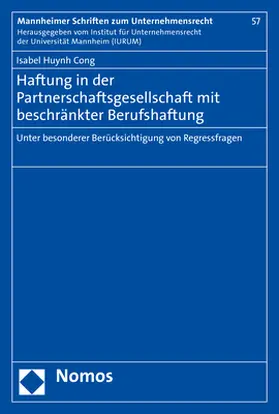 Huynh Cong |  Haftung in der Partnerschaftsgesellschaft mit beschränkter Berufshaftung | Buch |  Sack Fachmedien