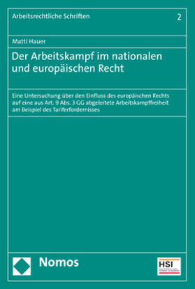 Hauer | Hauer, M: Arbeitskampf im nationalen und europäischen Recht | Buch | sack.de