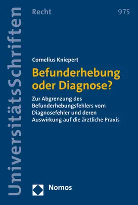 Kniepert | Befunderhebung oder Diagnose? | Buch | 978-3-8487-6791-5 | sack.de