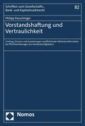 Pauschinger |  Pauschinger, P: Vorstandshaftung und Vertraulichkeit | Buch |  Sack Fachmedien