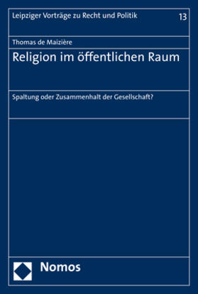de Maizière / Maizie`re |  de Maizière, T: Religion im öffentlichen Raum | Buch |  Sack Fachmedien