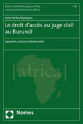 Niyonkuru |  Le droit d’accès au juge civil au Burundi | Buch |  Sack Fachmedien