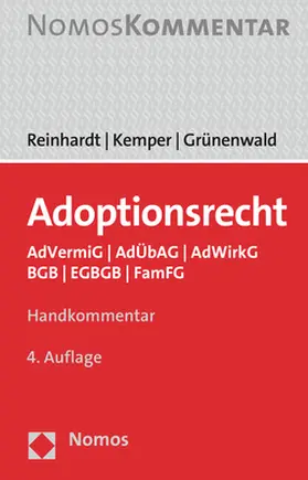 Reinhardt / Kemper / Grünenwald | Reinhardt, J: Adoptionsrecht | Buch | 978-3-8487-6938-4 | sack.de