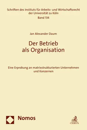 Daum |  Der Betrieb als Organisation | Buch |  Sack Fachmedien