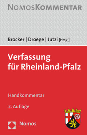 Brocker / Droege / Jutzi | Verfassung für Rheinland-Pfalz | Buch | 978-3-8487-7058-8 | sack.de