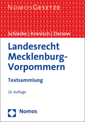 Schlacke / Kronisch / Darsow | Landesrecht Mecklenburg-Vorpommern | Buch | 978-3-8487-7070-0 | sack.de