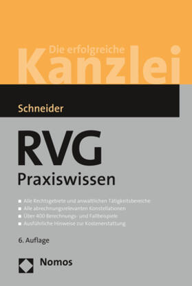 Schneider | RVG Praxiswissen | Buch | 978-3-8487-7220-9 | sack.de
