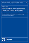 Roth |  Roth, A: Related Party Transactions mit kontrollierenden Akt | Buch |  Sack Fachmedien