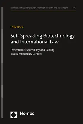 Beck |  Self-Spreading Biotechnology and International Law | Buch |  Sack Fachmedien
