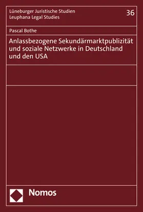 Bothe |  Anlassbezogene Sekundärmarktpublizität und soziale Netzwerke in Deutschland und den USA | Buch |  Sack Fachmedien