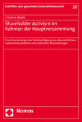 Albath |  Albath, C: Shareholder Activism im Rahmen der Hauptversammlu | Buch |  Sack Fachmedien