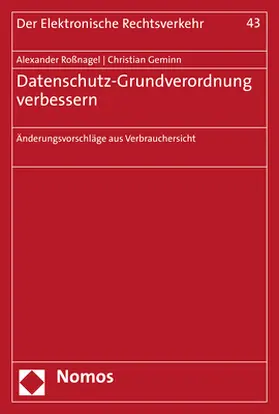 Roßnagel / Geminn |  Datenschutz-Grundverordnung verbessern | Buch |  Sack Fachmedien