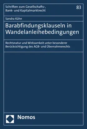 Kühn |  Barabfindungsklauseln in Wandelanleihebedingungen | Buch |  Sack Fachmedien