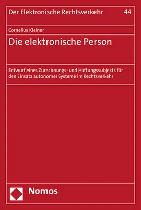 Kleiner | Die elektronische Person | Buch | 978-3-8487-7787-7 | sack.de