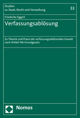 Eggert |  Eggert, F: Verfassungsablösung | Buch |  Sack Fachmedien