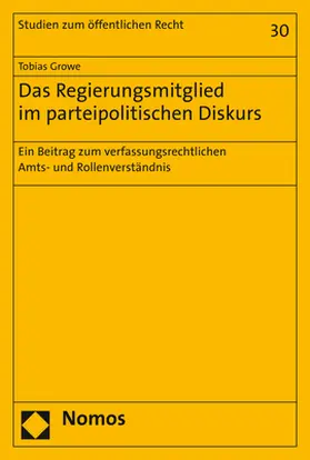Growe |  Das Regierungsmitglied im parteipolitischen Diskurs | Buch |  Sack Fachmedien
