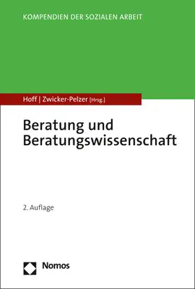 Hoff / Zwicker-Pelzer |  Beratung und Beratungswissenschaft | Buch |  Sack Fachmedien