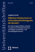 Gerold |  Gerold, A: Effektiver Rechtsschutz im Informationsfreiheitsg | Buch |  Sack Fachmedien