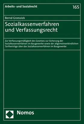 Grzeszick |  Sozialkassenverfahren und Verfassungsrecht | Buch |  Sack Fachmedien