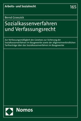Grzeszick | Grzeszick, B: Sozialkassenverfahren und Verfassungsrecht | Buch | 978-3-8487-7939-0 | sack.de
