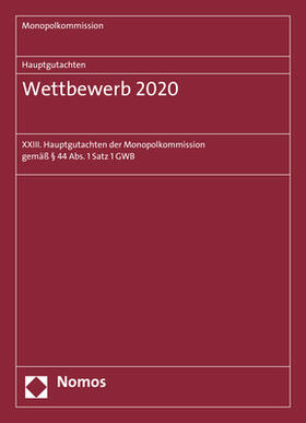 Monopolkommission | Hauptgutachten. Wettbewerb 2020 | Buch | 978-3-8487-7949-9 | sack.de