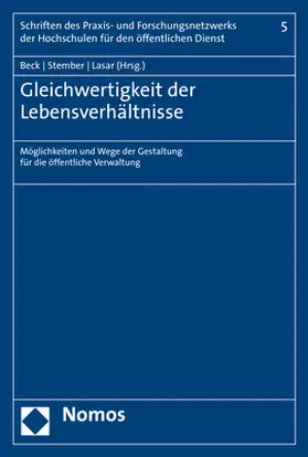Beck / Stember / Lasar |  Gleichwertigkeit der Lebensverhältnisse | Buch |  Sack Fachmedien