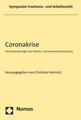 Heinrich | Coronakrise | Buch | 978-3-8487-8099-0 | sack.de