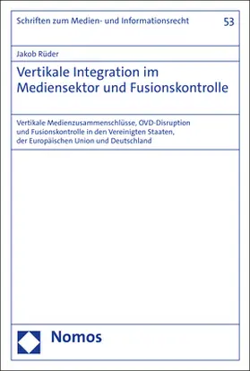 Rüder |  Vertikale Integration im Mediensektor und Fusionskontrolle | Buch |  Sack Fachmedien