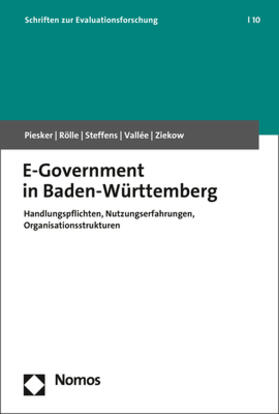 Piesker / Rölle / Steffens | Piesker, A: E-Government in Baden-Württemberg | Buch | 978-3-8487-8110-2 | sack.de