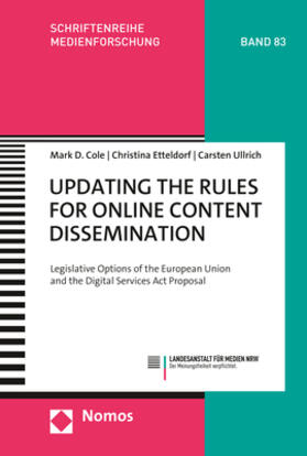Cole / Etteldorf / Ullrich | Cole, M: Updating the Rules for Online Content Dissemination | Buch | 978-3-8487-8184-3 | sack.de