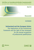 Günthardt |  Switzerland and the European Union | Buch |  Sack Fachmedien