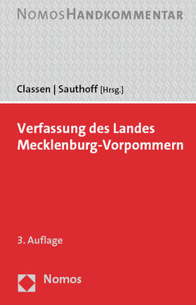Classen / Sauthoff | Verfassung des Landes Mecklenburg-Vorpommern | Buch | 978-3-8487-8236-9 | sack.de