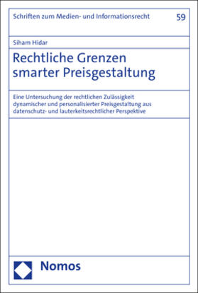 Hidar | Rechtliche Grenzen smarter Preisgestaltung | Buch | 978-3-8487-8333-5 | sack.de