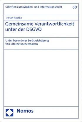 Radtke |  Gemeinsame Verantwortlichkeit unter der DSGVO | Buch |  Sack Fachmedien