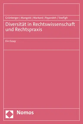 Grünberger / Mangold / Markard |  Grünberger, M: Diversität in Rechtswissenschaft und Rechtspr | Buch |  Sack Fachmedien