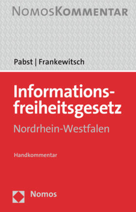 Pabst / Frankewitsch |  Informationsfreiheitsgesetz Nordrhein-Westfalen | Buch |  Sack Fachmedien