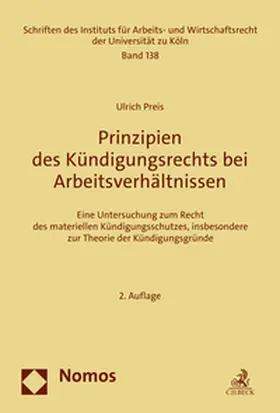 Preis |  Preis, U: Prinzipien des Kündigungsrechts bei Arbeitsverhält | Buch |  Sack Fachmedien